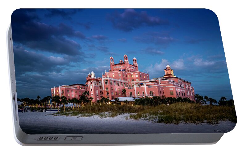 Scenic Portable Battery Charger featuring the photograph The Don Cesar Resort #2 by Marvin Spates