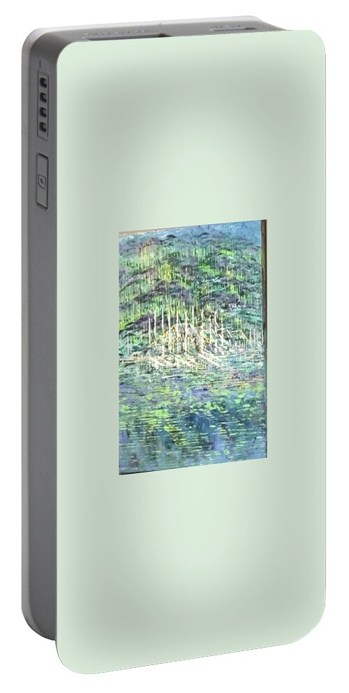 Impressionistic Portable Battery Charger featuring the painting The End of Summer #1 by George Riney