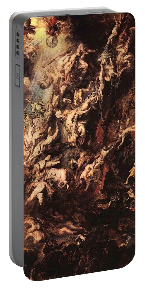 Fall Portable Battery Charger featuring the painting The Fall of the Damned by Peter Paul Rubens