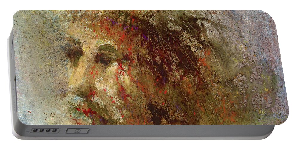 Religious Portable Battery Charger featuring the painting The Lamb by Andrew King