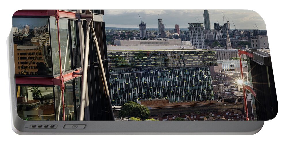 Glass Portable Battery Charger featuring the photograph The London Skyline by Perry Rodriguez