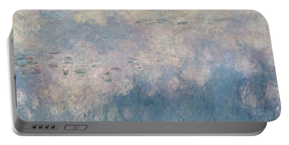 Monet Portable Battery Charger featuring the painting The Waterlilies The Clouds by Claude Monet