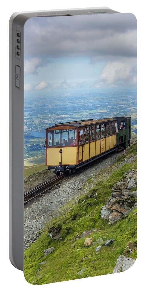 Train Portable Battery Charger featuring the photograph Train To Snowdon #1 by Ian Mitchell