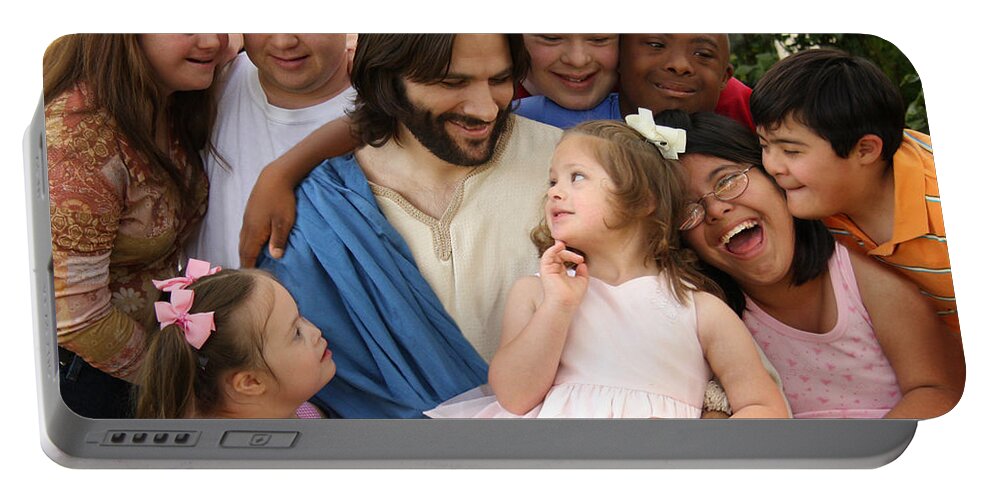 Jesus Portable Battery Charger featuring the photograph Unconditional Love #1 by Helen Thomas Robson