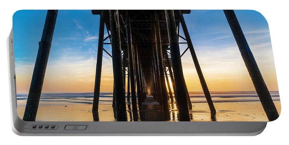Oceanside Pier Portable Battery Charger featuring the photograph Under the Oceanside Pier by Larry Marshall