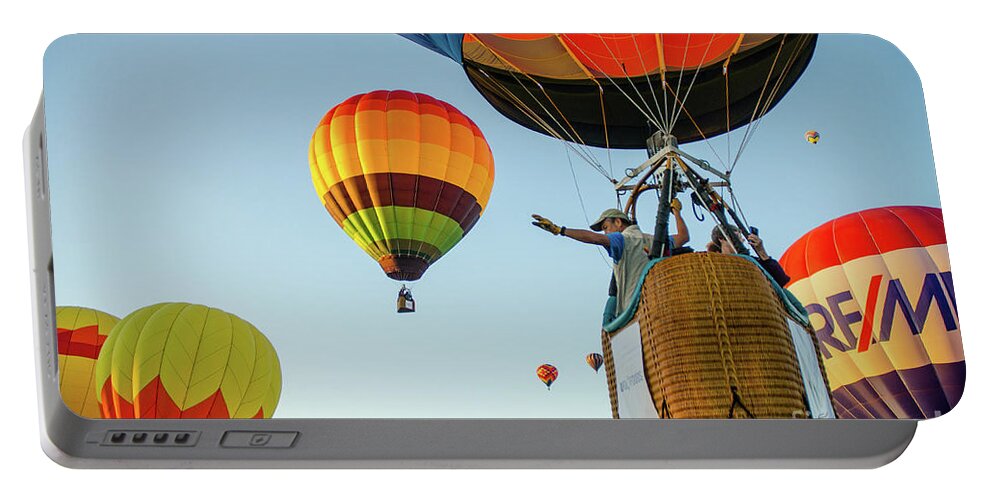 Hotair Portable Battery Charger featuring the photograph Up Up And Away #2 by Nick Boren