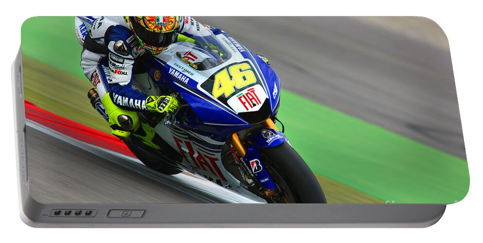 Netherlands Portable Battery Charger featuring the photograph Valentino Rossi #4 by Henk Meijer Photography