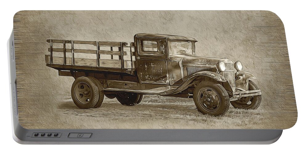 Truck Portable Battery Charger featuring the photograph Vintage Truck #2 by Cathy Kovarik