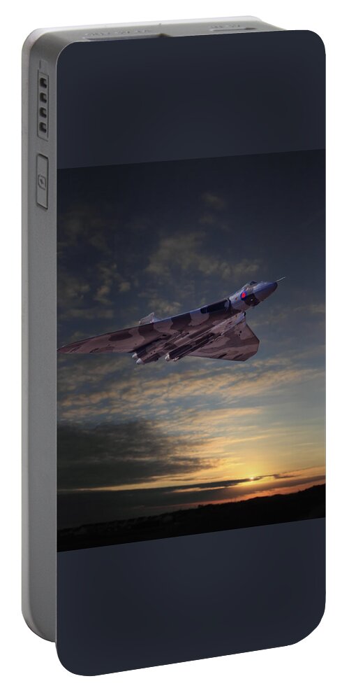 Avro Vulcan Portable Battery Charger featuring the photograph Vulcan Sunset by Rob Lester