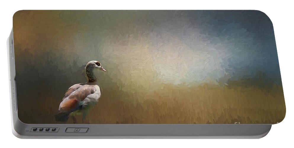 Egyptian Goose Portable Battery Charger featuring the photograph Walking #1 by Eva Lechner