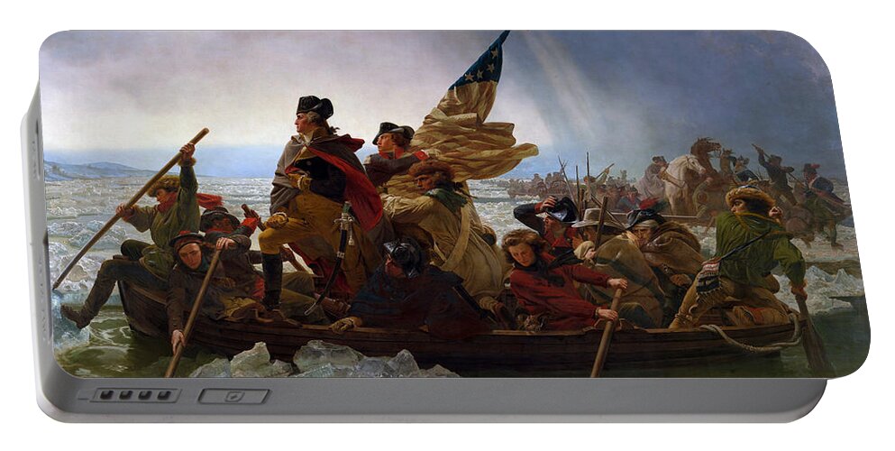 Washington Crossing The Delaware Portable Battery Charger featuring the painting Washington Crossing The Delaware #29 by Emanuel Leutze