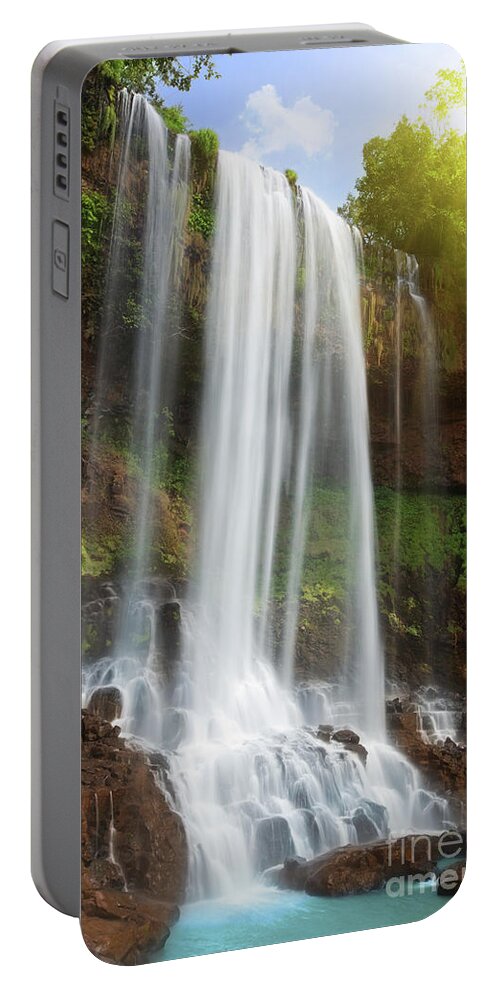 Waterfall Portable Battery Charger featuring the photograph Waterfall #1 by MotHaiBaPhoto Prints