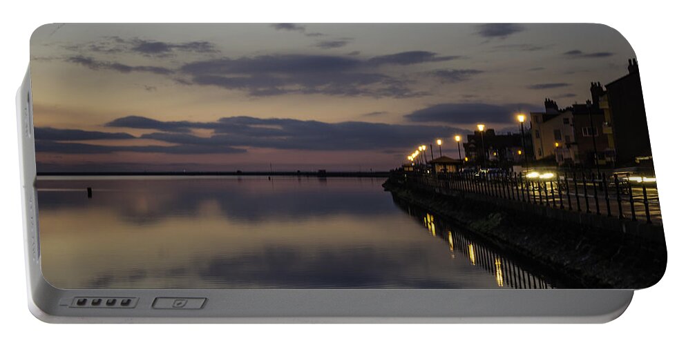 Beautiful Portable Battery Charger featuring the photograph West Kirby Promenade Sunset by Spikey Mouse Photography