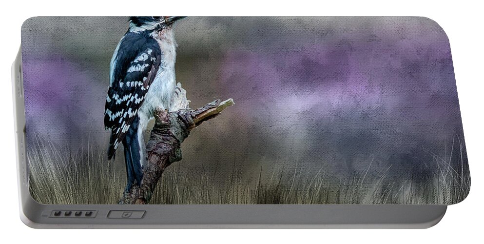 Bird Portable Battery Charger featuring the photograph Woody by Cathy Kovarik