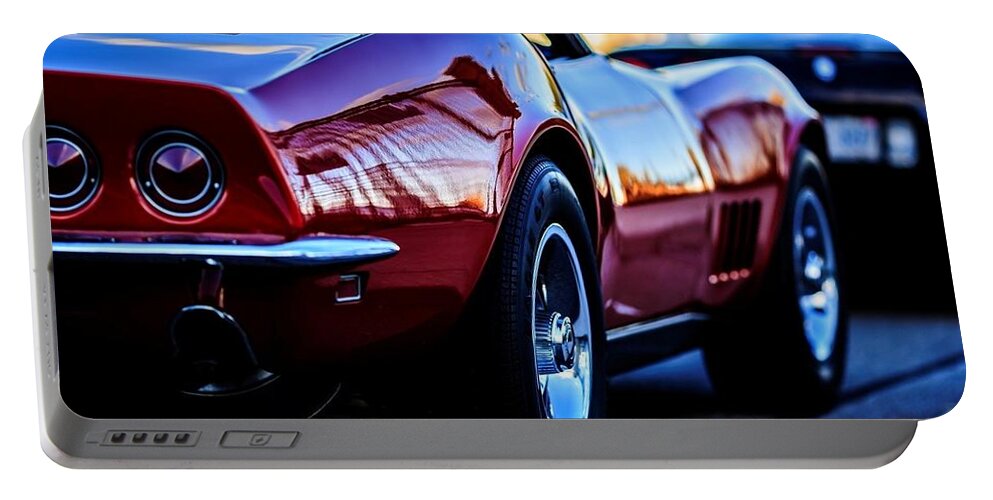 Chevrolet Corvette Portable Battery Charger featuring the digital art Chevrolet Corvette #10 by Super Lovely