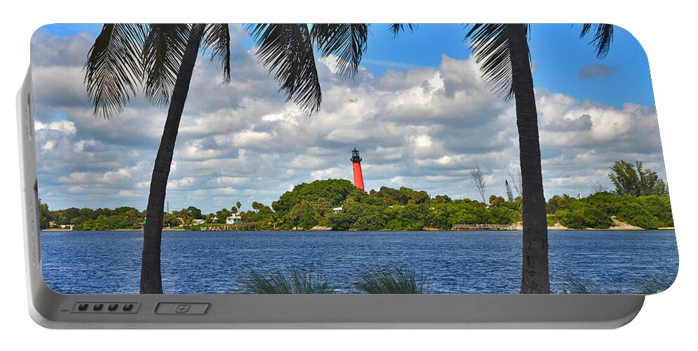 Jupiter Lighthouse Portable Battery Charger featuring the photograph 10- Jupiter Lighthouse by Joseph Keane