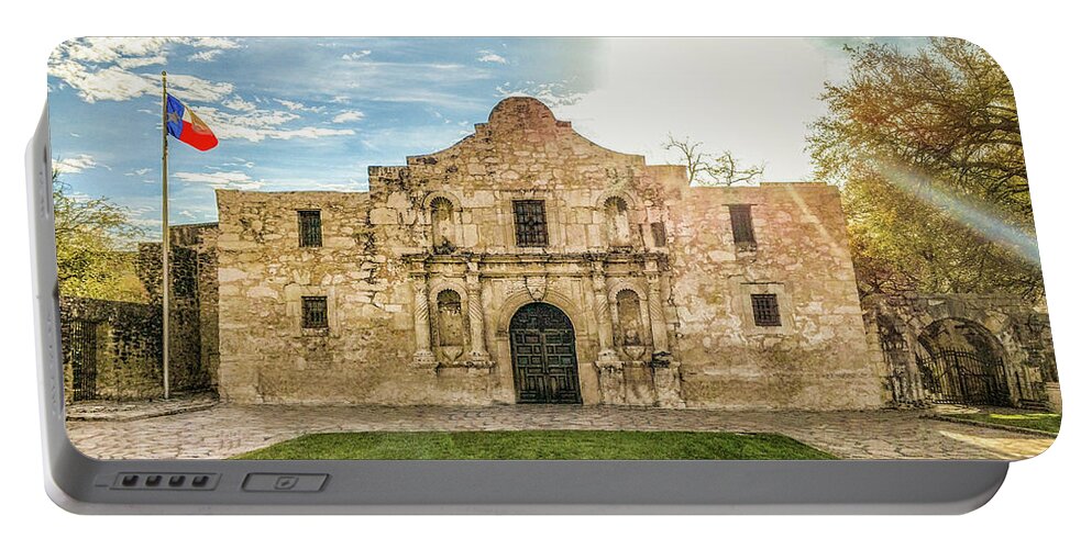 The Alamo Portable Battery Charger featuring the photograph 10862 The Alamo by Pamela Williams