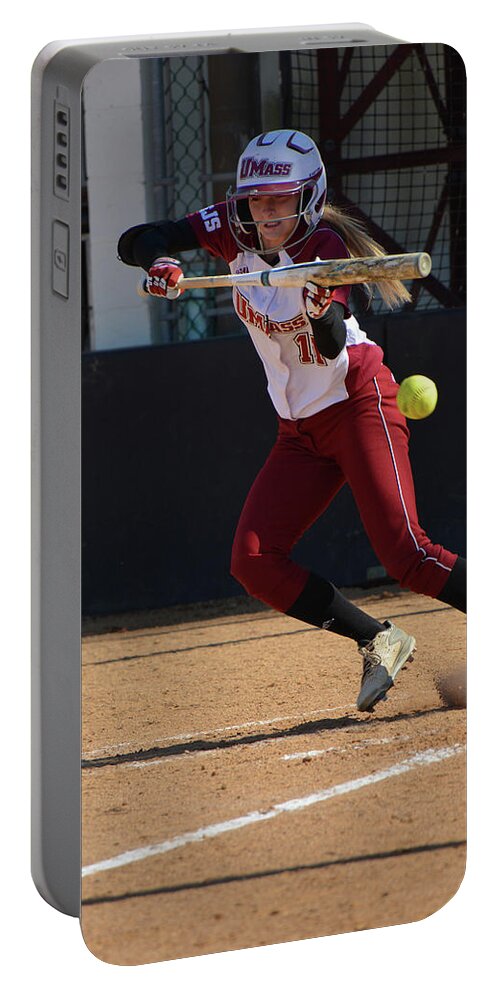 Sports Portable Battery Charger featuring the photograph 11 Bunts by Mike Martin