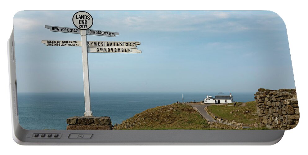 Land's End Portable Battery Charger featuring the photograph Land's End - England #11 by Joana Kruse