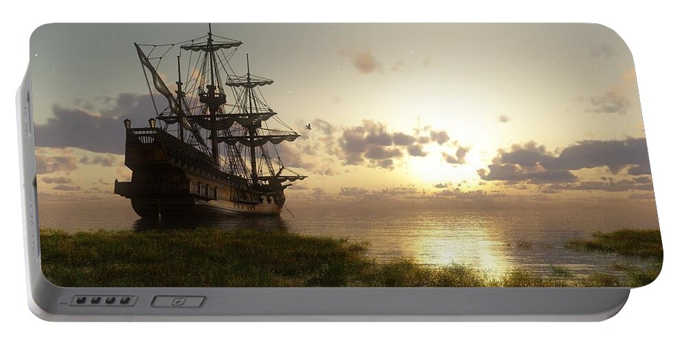 Ship Portable Battery Charger featuring the photograph Ship #11 by Mariel Mcmeeking