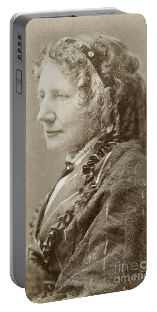 1870 Portable Battery Charger featuring the photograph Harriet Beecher Stowe #12 by Granger