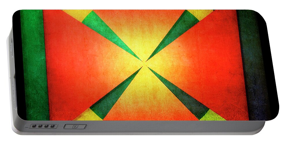 Abstract Portable Battery Charger featuring the photograph 125 by Timothy Bulone