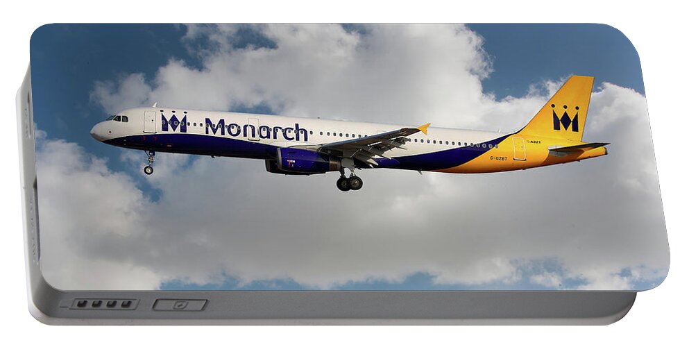 Monarch Portable Battery Charger featuring the photograph Monarch Airbus A321-231 by Smart Aviation