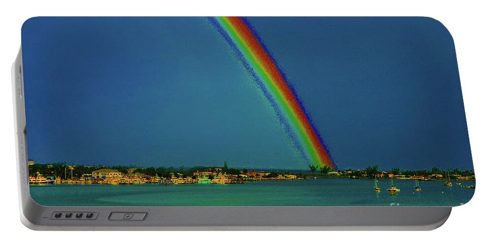 Rainbow Portable Battery Charger featuring the photograph 17- Somewhere... by Joseph Keane
