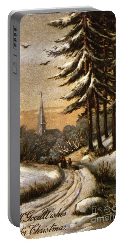 19th Century Portable Battery Charger featuring the photograph American Christmas Card #18 by Granger