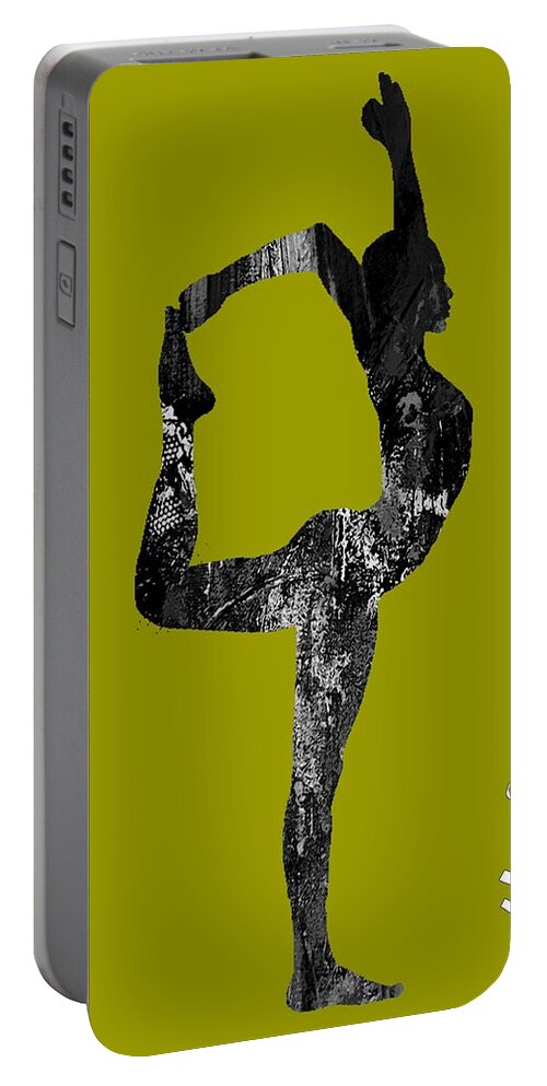 Yoga Portable Battery Charger featuring the mixed media Yoga Collection #18 by Marvin Blaine