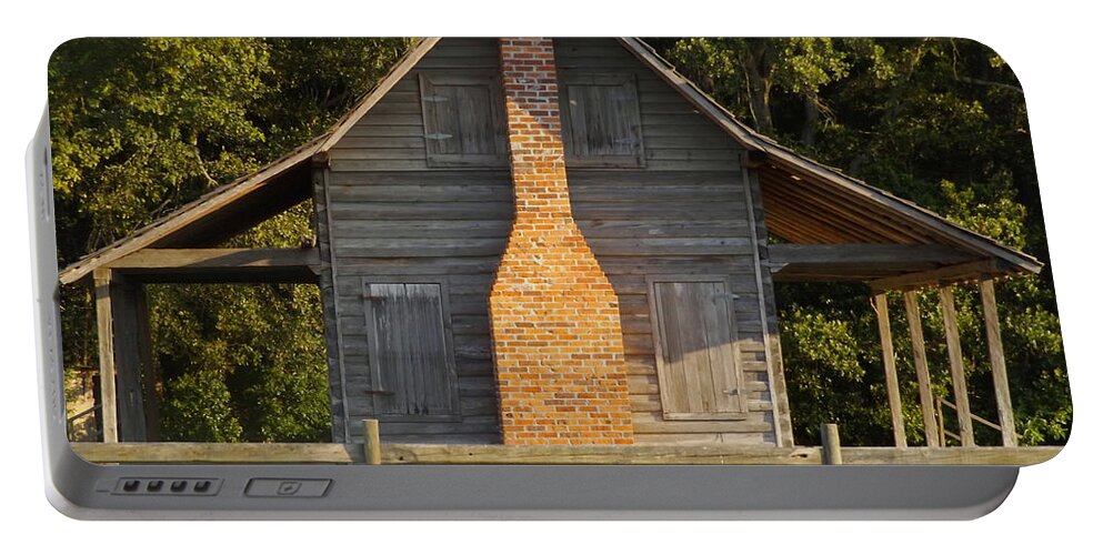 Architecture Portable Battery Charger featuring the photograph 1844 Log Cabin by Julie Pappas