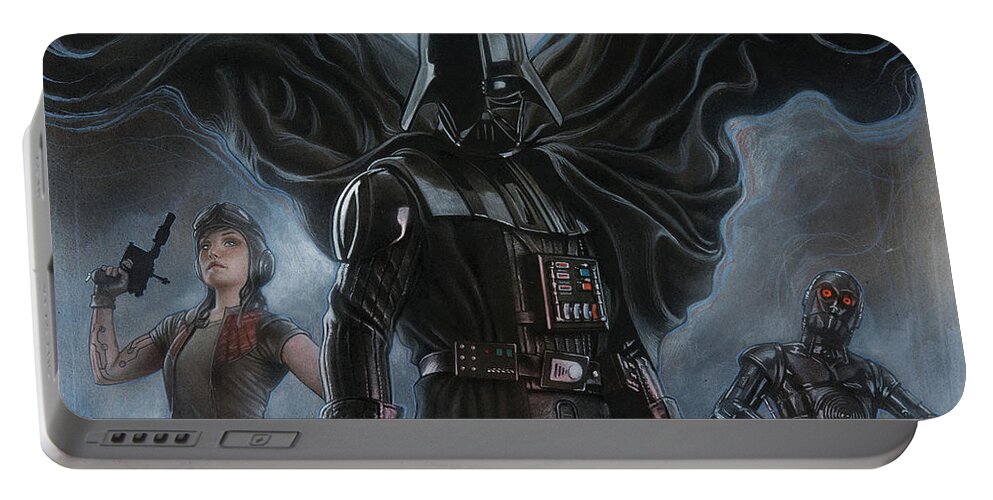 Star Wars Portable Battery Charger featuring the digital art Star Wars #19 by Super Lovely