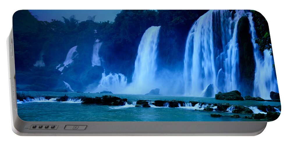 Forest Portable Battery Charger featuring the photograph Waterfall #19 by MotHaiBaPhoto Prints
