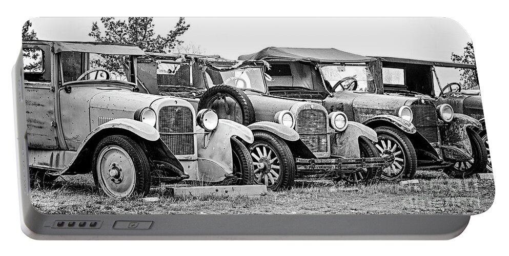  Wall Art For Living Room Portable Battery Charger featuring the photograph 1920s Vintage Cars by David Millenheft