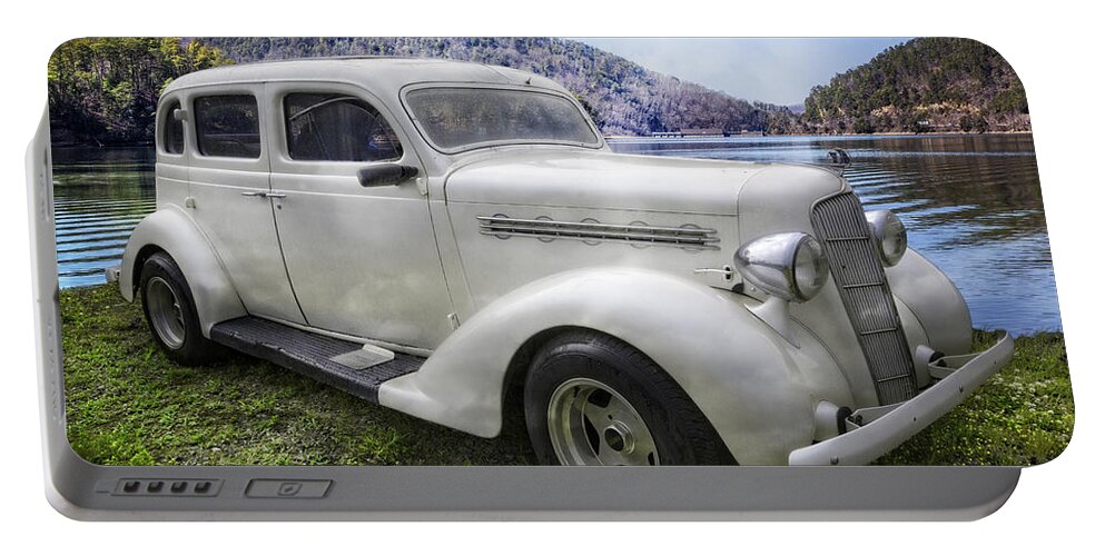 1930s Portable Battery Charger featuring the photograph 1935 Plymouth Sedan by Debra and Dave Vanderlaan