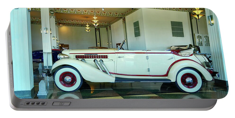 Dusenberg Automobile Museum Portable Battery Charger featuring the photograph 1936 Auburn 852 Phaeton by Mountain Dreams