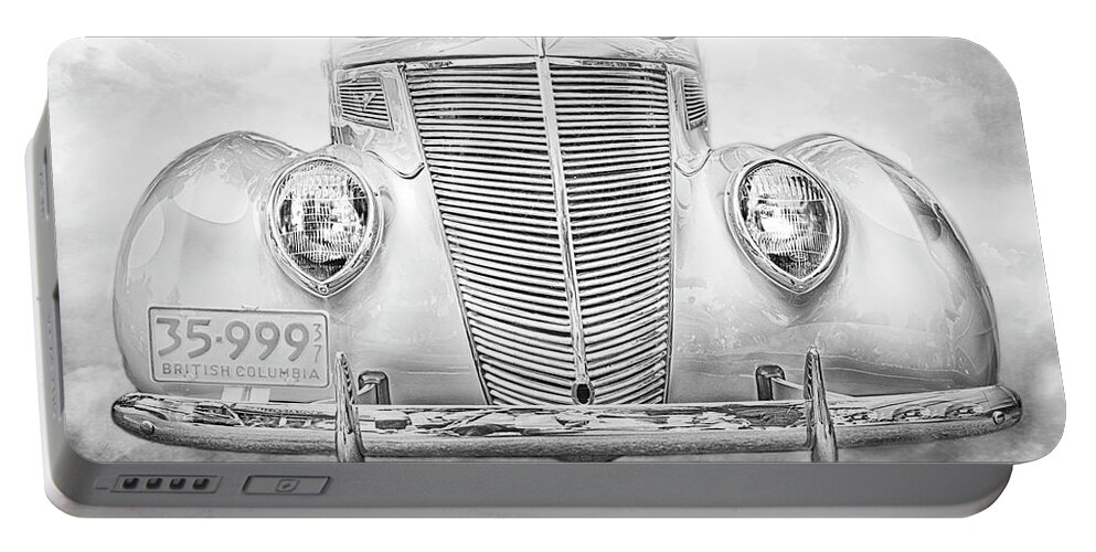 Ford Portable Battery Charger featuring the photograph 1937 Vintage Ford Humpback by Theresa Tahara