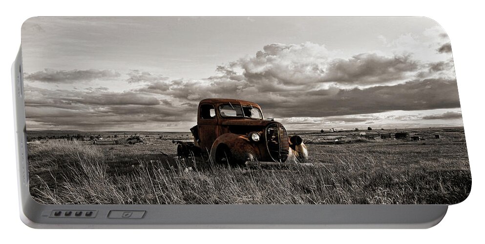 1938 Ford Portable Battery Charger featuring the photograph Abandoned Ford Pickup by Steve McKinzie