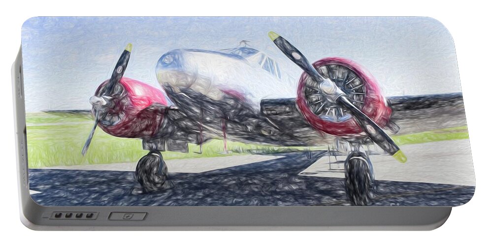 1943. Aircraft Portable Battery Charger featuring the painting 1943 Aircraft by Steven Parker