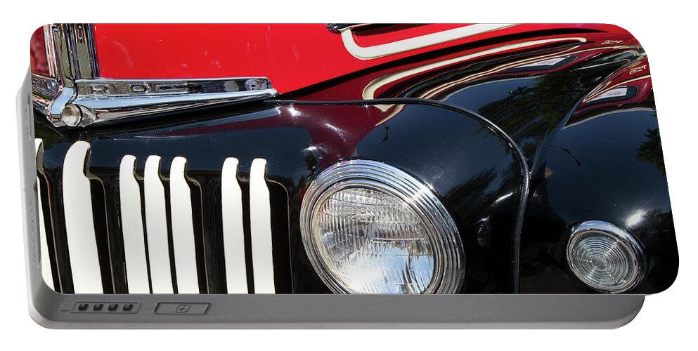 Ford Portable Battery Charger featuring the photograph 1947 Vintage Ford Pickup Truck by Theresa Tahara