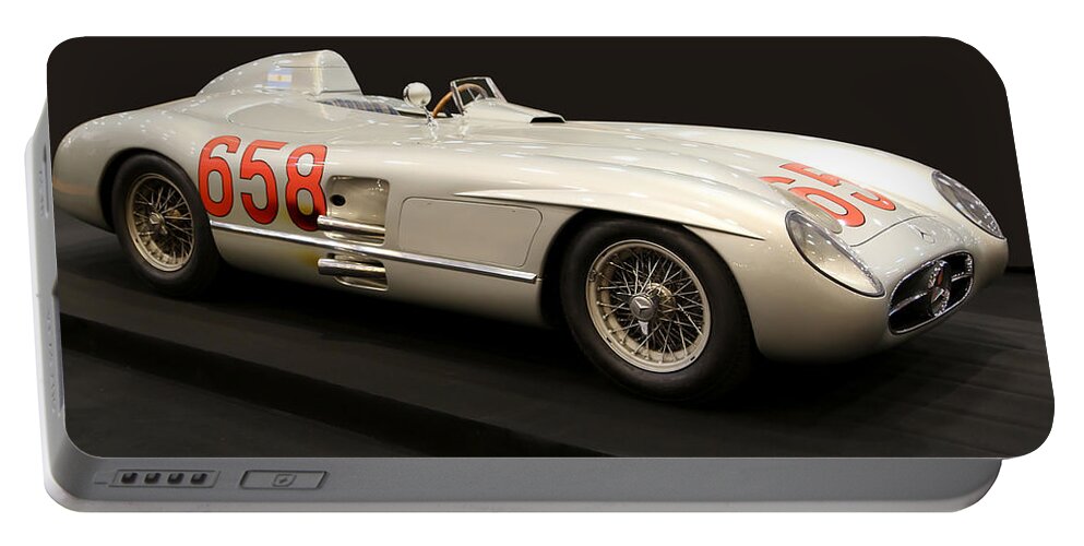 1955 Portable Battery Charger featuring the photograph 1955 Mercedes-Benz 300 SLR by Peter Kraaibeek