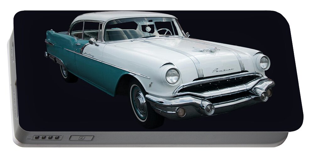 1956 Pontiac Star Chief Portable Battery Charger featuring the photograph 1956 Pontiac Star Chief by Flees Photos