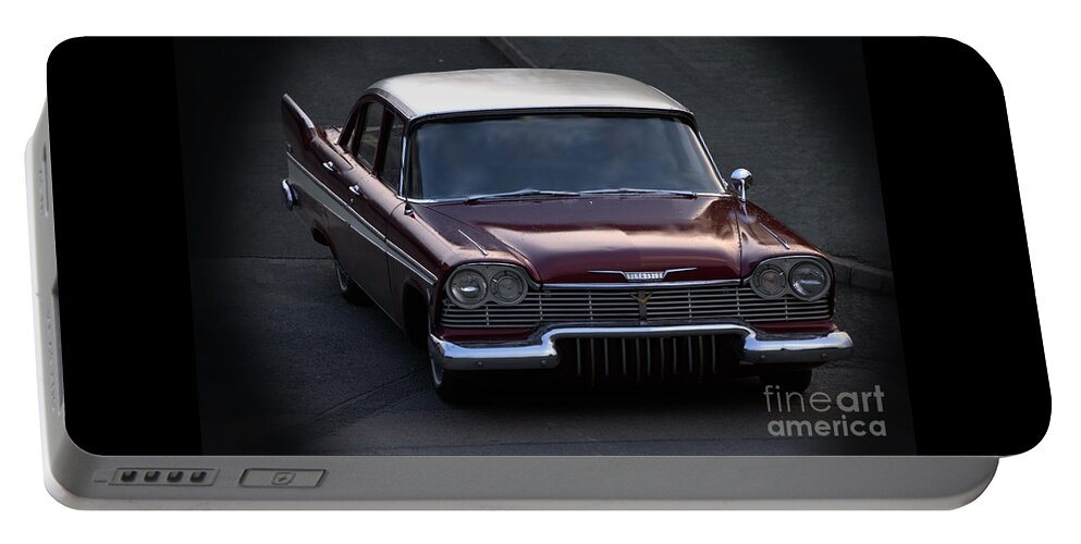 Plymouth Portable Battery Charger featuring the photograph 1957 plymouth Belvedere by Stephen Melia