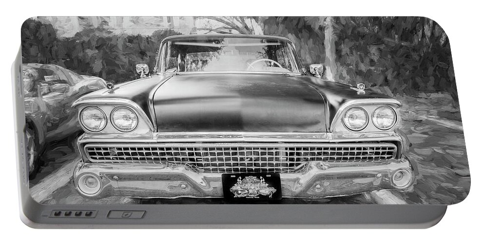 1959 Ford 1959 Ford Galaxy Portable Battery Charger featuring the photograph 1959 Ford Galaxy c116 by Rich Franco