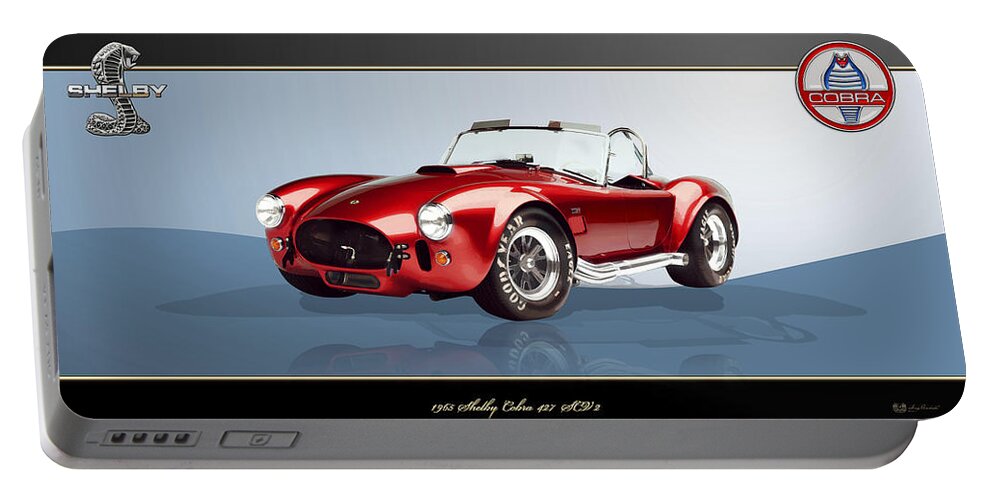 Art Portable Battery Charger featuring the photograph 1965 Red Shelby Cobra 427SC by Serge Averbukh