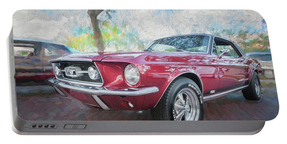 1967 Ford Mustang Portable Battery Charger featuring the photograph 1967 Ford Mustang Coupe c117 by Rich Franco