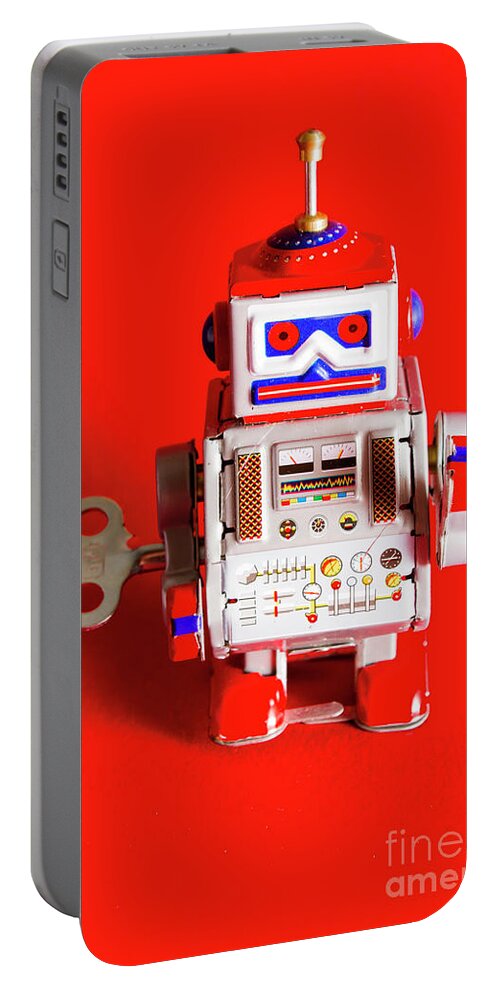 1980s Portable Battery Charger featuring the photograph 1970s Wind Up Dancing Robot by Jorgo Photography
