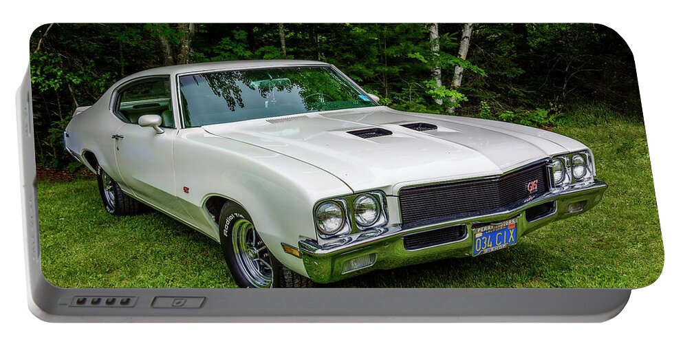 2016 Portable Battery Charger featuring the photograph 1971 Buick Skylark GS by Ken Morris