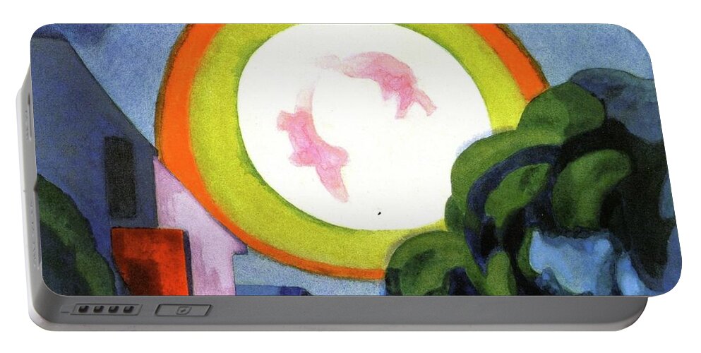 Oscar Bluemner Portable Battery Charger featuring the painting Abstract Landscape #2 by Oscar Bluemner