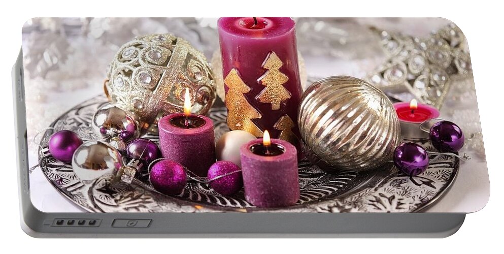 Christmas Portable Battery Charger featuring the digital art Christmas #2 by Super Lovely